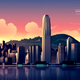 Illustration for article titled 8 of the World's Coolest Skyscrapers Rendered Like 1980s Futurist Art